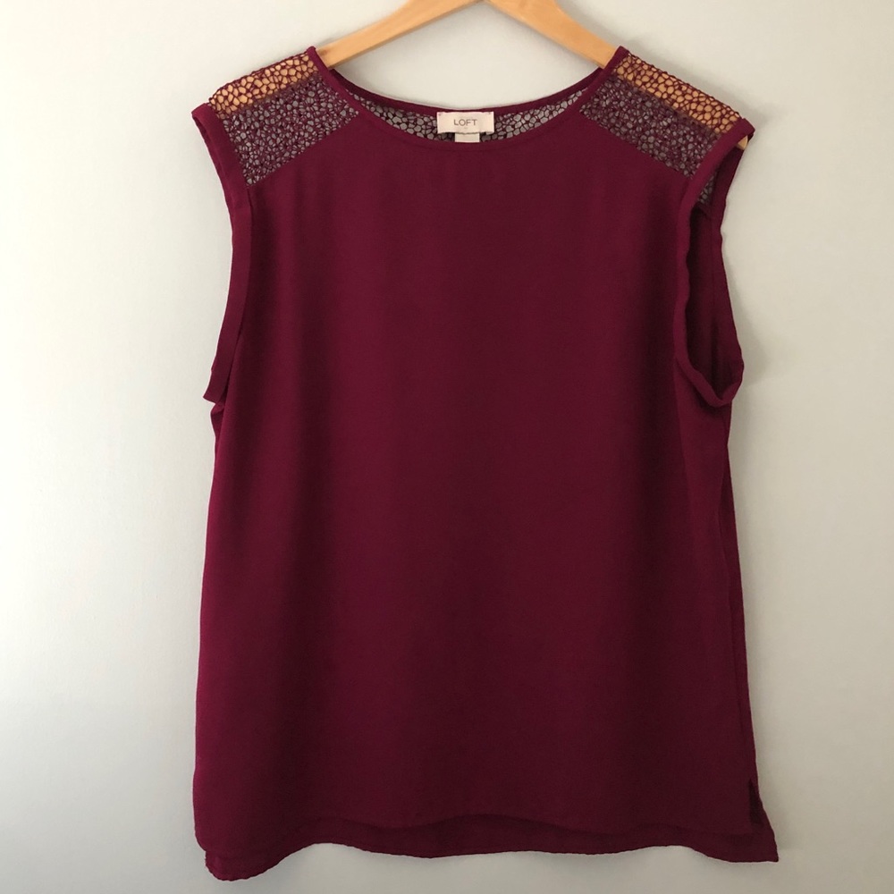 Ann Taylor Loft Sleeveless Blouse Sz L